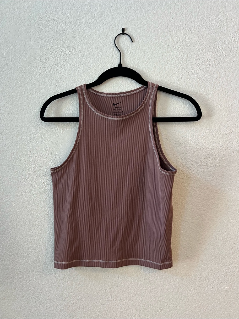 Nike Women's Dusty Mauve Ribbed Tank Top